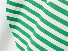 Name It t-shirt hvid med grønt stribet hjerte